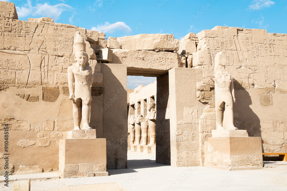 Beautiful view of ancient Karnak Temple in Luxor, Egypt