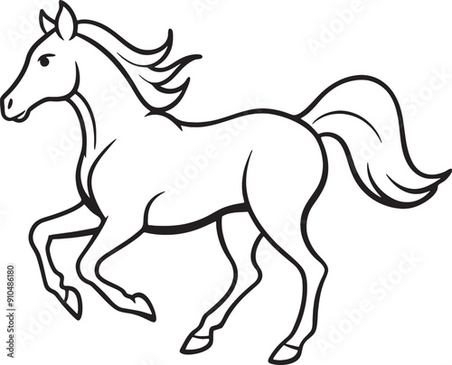 Horse silhouette design vector design illustration with a white background
