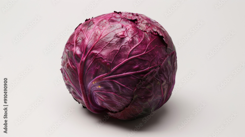 A whole purple cabbage isolated on white A whole purple cabbage isolated on white