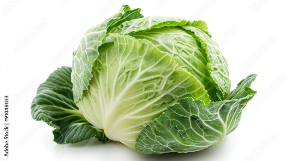 A whole cabbage isolated on white A whole cabbage isolated on white