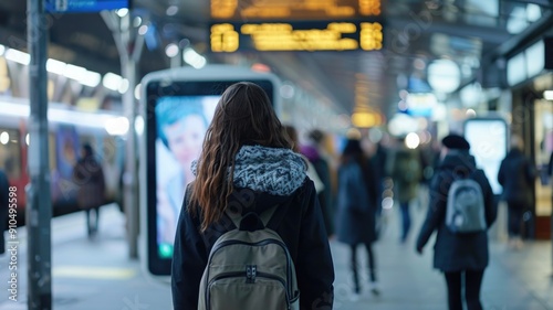 A campaign poster in a busy public area, challenging stereotypes and misconceptions about mental health photo