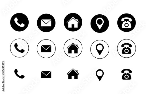 Set of essential icons for creating a poster