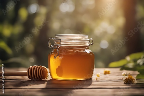 honey full stick glass jar