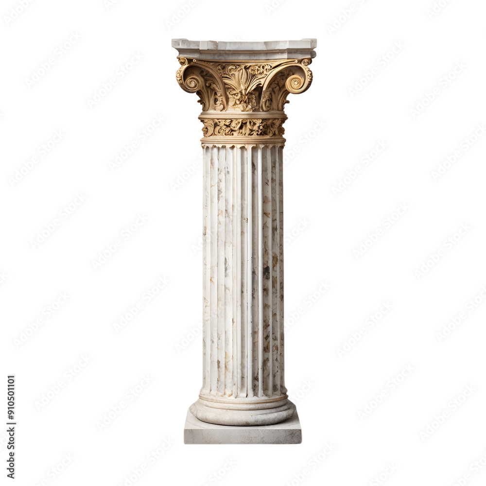 Antique Column isolated on transparent background Antique Column isolated on transparent background