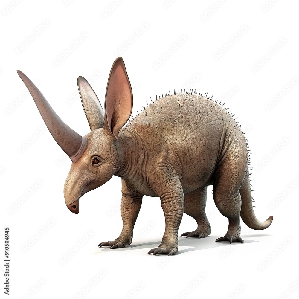 Fototapeta premium Aardvark Light element animal cartoon isolated whitebackground 16:9