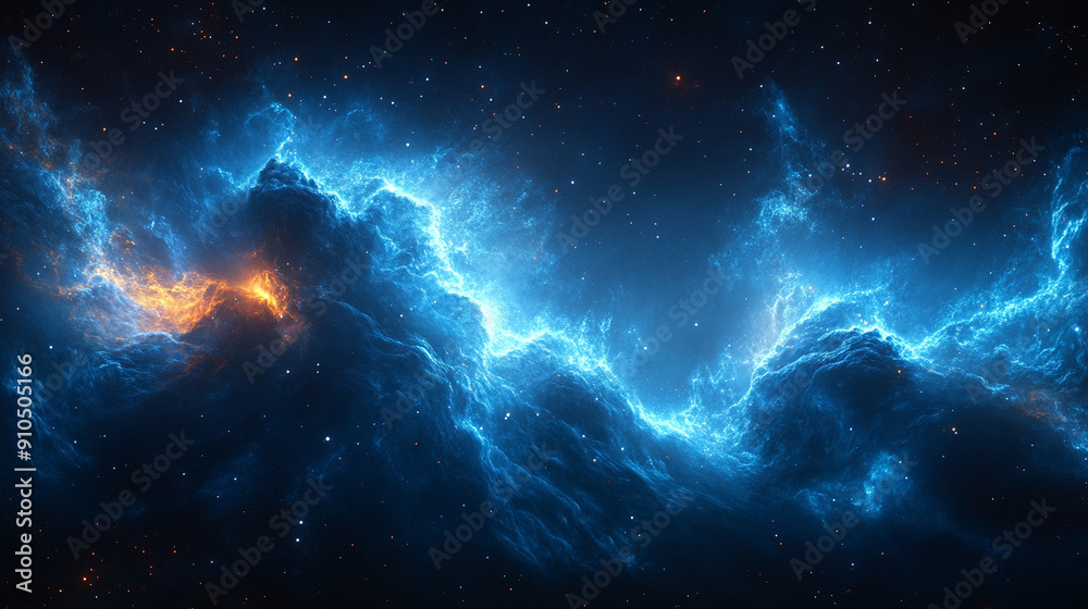 Obraz premium stunning night sky filled with countless stars and a mesmerizing galaxy, capturing the vastness and mystery of the universe. Perfect for illustrating the wonders of outer space and cosmic exploration