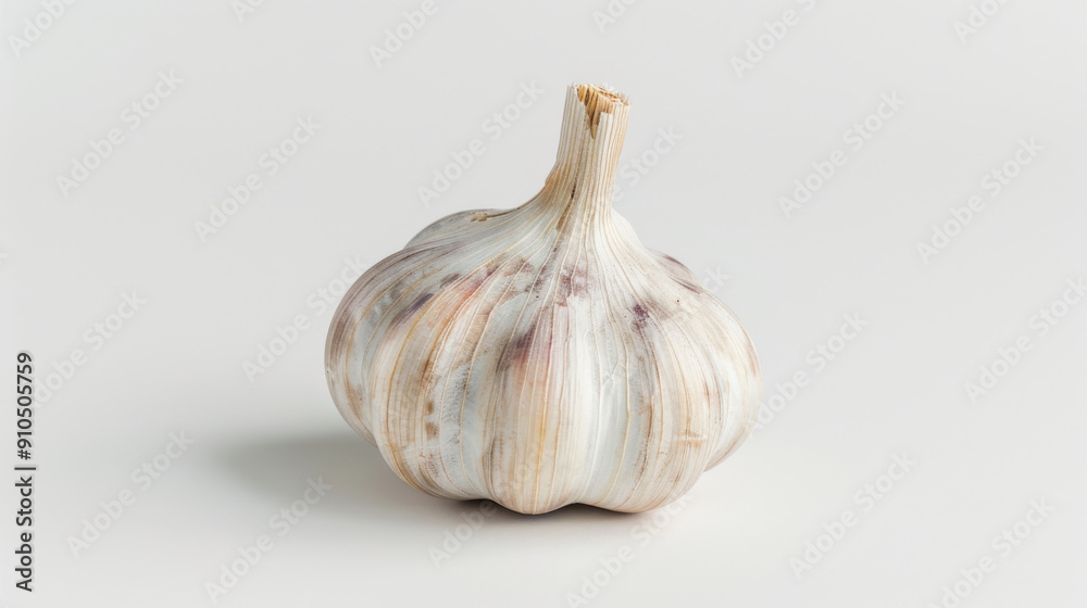 Obraz premium A whole garlic isolated on white