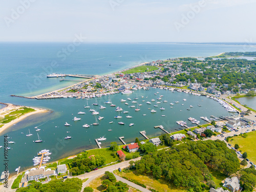Oak Bluffs Harbor, Marthas Vineyard, MA, USA 2024 stock photo