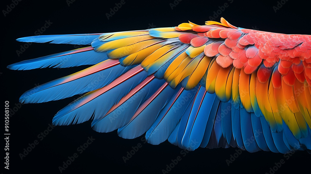Fototapeta premium Colorful parrot feathers.