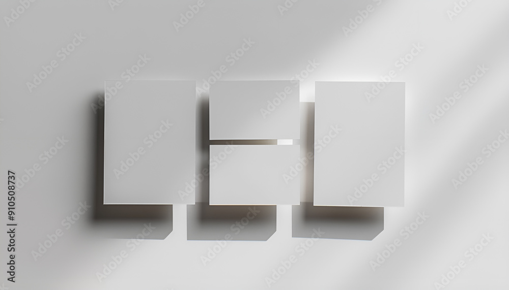 Blank business cards on light grey background. Mockup for design Blank business cards on light grey background. Mockup for design