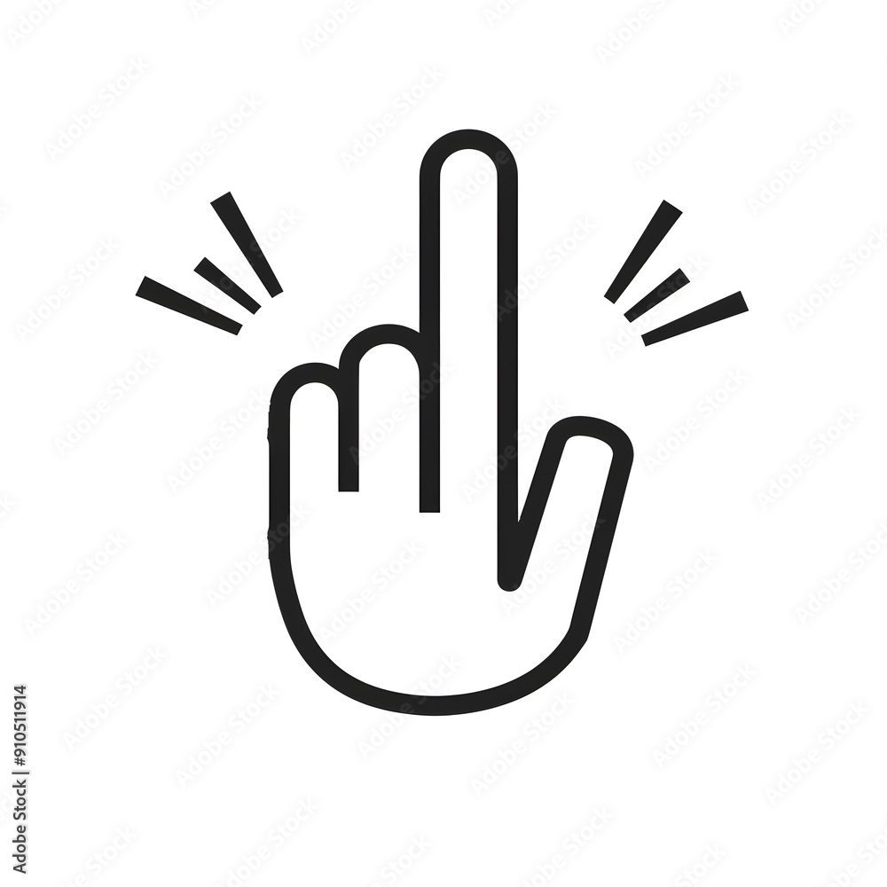 Hand cursor icon click. stock illustration. Hand cursor icon click. stock illustration.