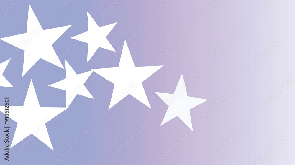 A white star group on a purple-blue background with a central text/image space is your description A white star group on a purple-blue background with a central text/image space is your description