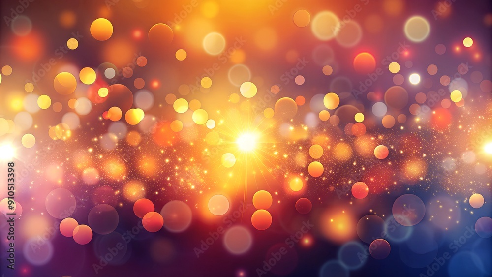 Golden Bokeh and Light Bursts for a Festive New Year Celebration Golden Bokeh and Light Bursts for a Festive New Year Celebration