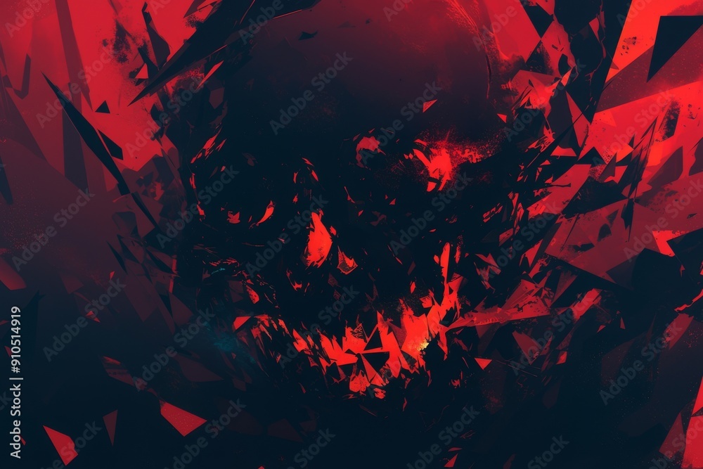 Fototapeta premium Abstract dark pattern for game visuals