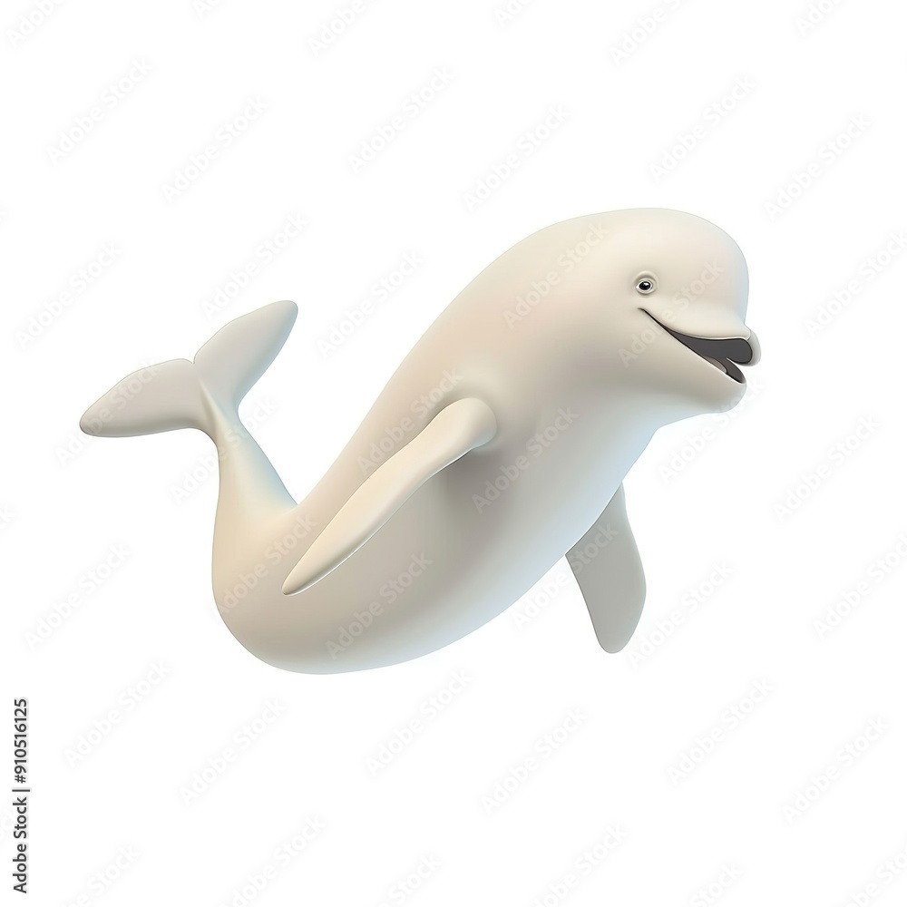 Beluga Whale Void/Space element animal cartoon isolated whitebackground 16:9 Beluga Whale Void/Space element animal cartoon isolated whitebackground 16:9