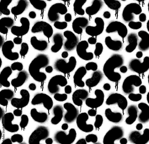 Leopard and zebra pattern. Abstract ink pattern design.