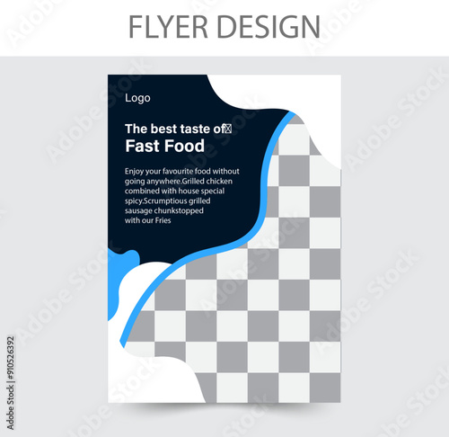 Restaurant food flyer template.