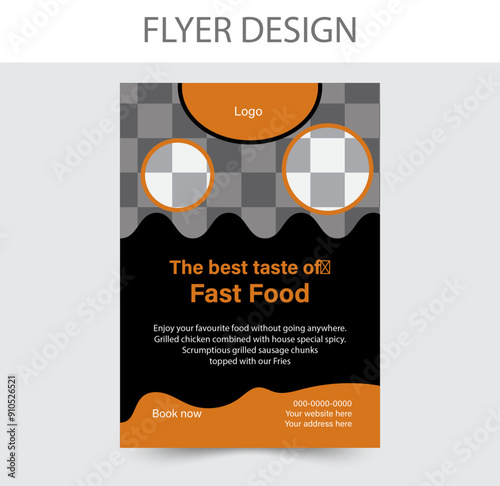 Restaurant food flyer template.
