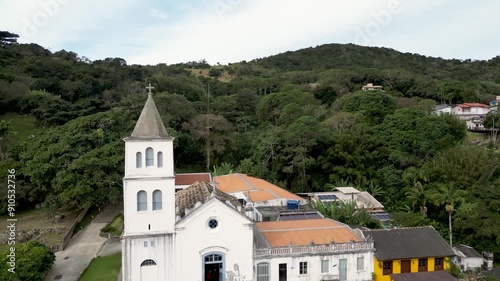 Aerial view of the old church photo