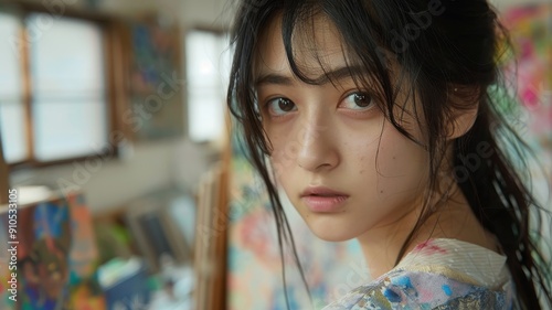 Close-up portrait of a youn...