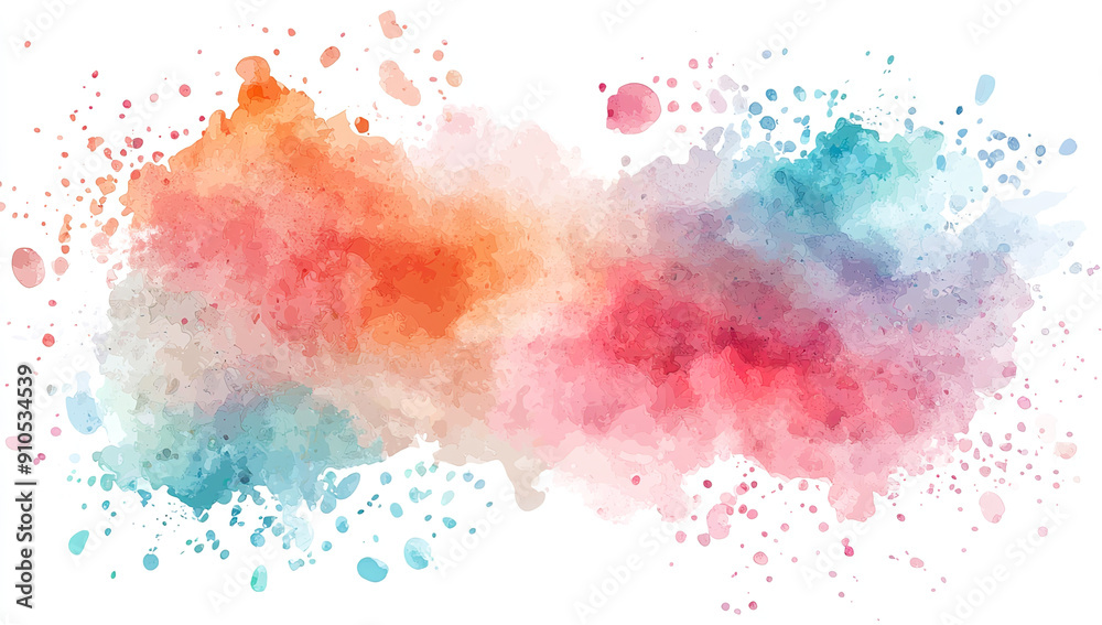 Fototapeta premium watercolor splash background, pastel color palette, vector...
