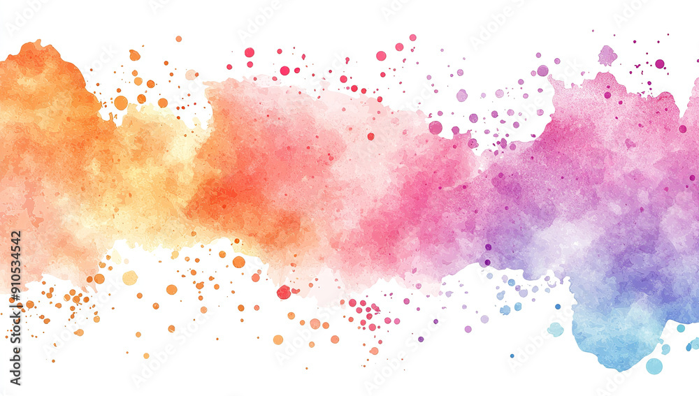 Obraz premium watercolor splash background, pastel color palette, vector...