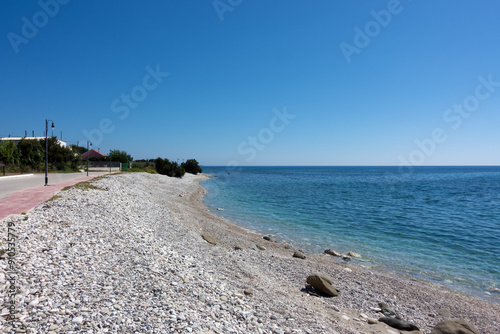 Beautiful scenery by the sea in Othonoi island, north-west of Corfu, Greece photo