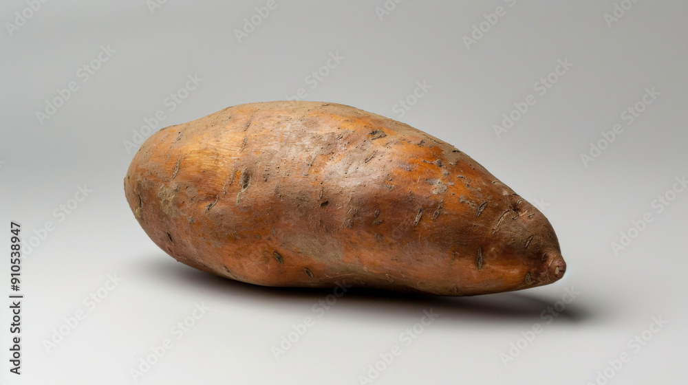 A whole sweet potato isolated on a white background A whole sweet potato isolated on a white background