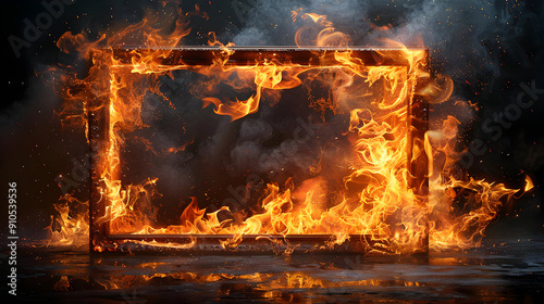 Burning Frame - Fiery Photo