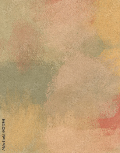 Soft Pink Green Yellow Texture Abstract Brush Stroke Pastel Gouache Background
