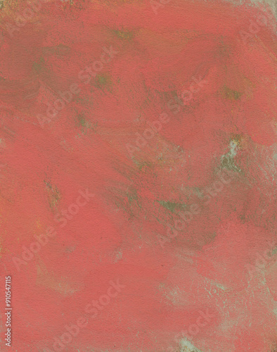 Soft Red Green Texture Abstract Brush Stroke Pastel Gouache Background