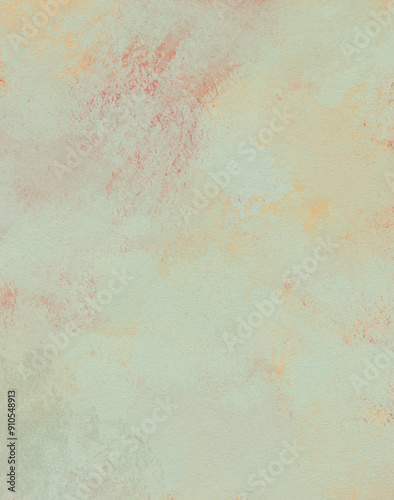 Green Texture Abstract Brush Stroke Pastel Gouache Background