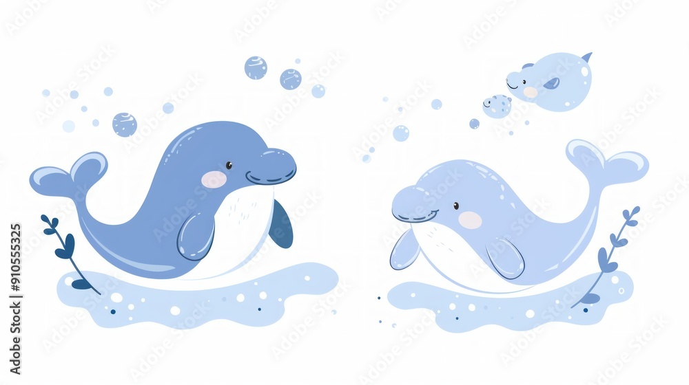 Naklejka premium Baby accessories cute animal concept top view photo of gift box teether knitted bunny rattle toy and stars on isolated pastel blue background with empty space