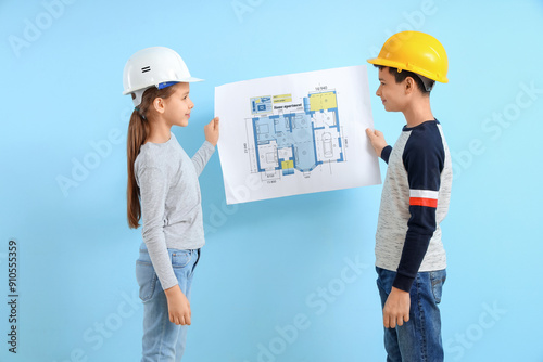 Little architects with hous...