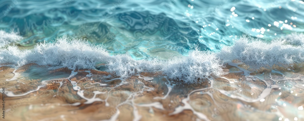 Tranquil Ocean Waves Crashing on Sandy Shore A Serene Coastal Scene Captured in Stunning Detail This High-Resolution Image Showcases the Beauty and Majesty of the Natural World, with the Gentle Flow Tranquil Ocean Waves Crashing on Sandy Shore A Serene Coastal Scene Captured in Stunning Detail This High-Resolution Image Showcases the Beauty and Majesty of the Natural World, with the Gentle Flow