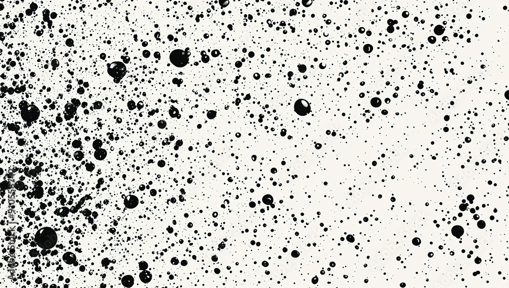 A pattern of small, black dots scattered across the canvas in an... A pattern of small, black dots scattered across the canvas in an...