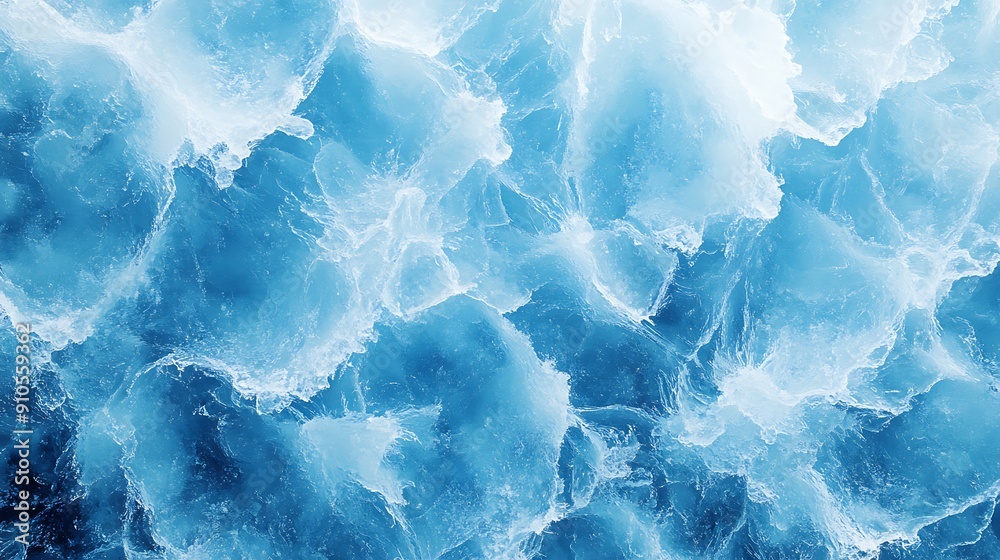 Beautiful winter natural blue ice texture of surface of frozen. Nature abstract pattern of white cracks. Winter seasonal background, mock up, flat lay, ice texture background, ice banner Beautiful winter natural blue ice texture of surface of frozen. Nature abstract pattern of white cracks. Winter seasonal background, mock up, flat lay, ice texture background, ice banner
