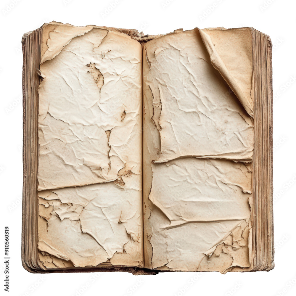 Torn Book Pages On Transparent Png Background For Literary Damage ...