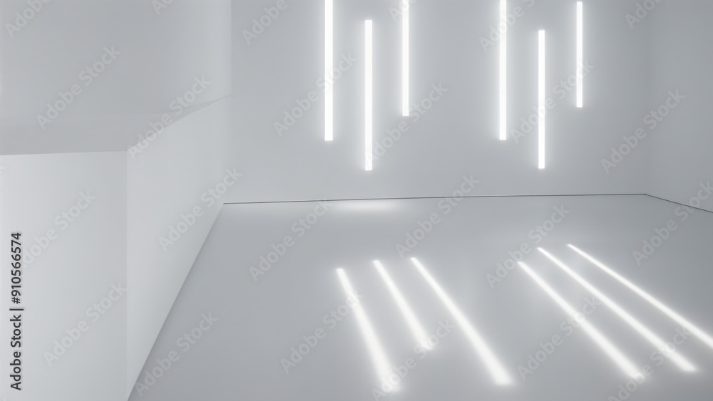 a white room with lights a white room with lights