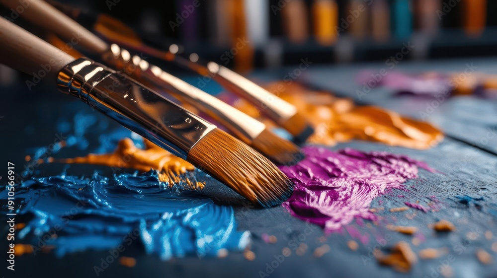 Art project, vibrant colors, creative process, studio setting, inviting Art project, vibrant colors, creative process, studio setting, inviting