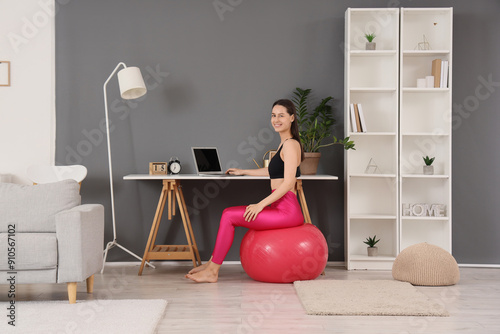 Young woman working remotel...