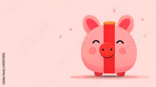 Financial Planning for Big Buys - Flat Design Illustration with Copy Space