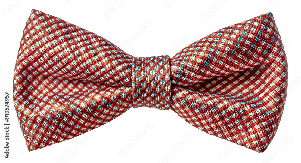 Elegant red and white checked bow tie, cut out - stock png. Elegant red and white checked bow tie, cut out - stock png.