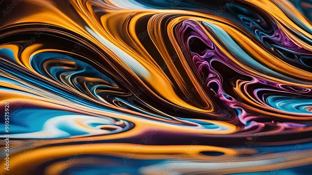 Vivid liquid abstract with intricate patterns and fluid forms Vivid liquid abstract with intricate patterns and fluid forms
