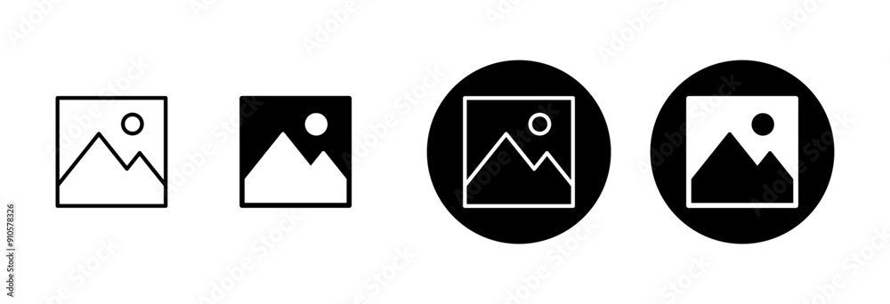 Picture icon vector isolated on white background. Picture vector icon. photo gallery icon vector Picture icon vector isolated on white background. Picture vector icon. photo gallery icon vector