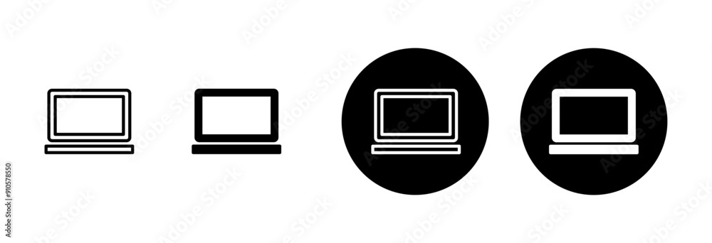 Laptop icon vector isolated on white background. Laptop vector icon Laptop icon vector isolated on white background. Laptop vector icon