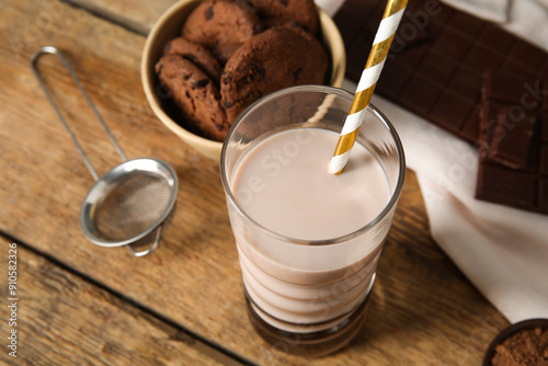 Chocolate milk beverage wit...