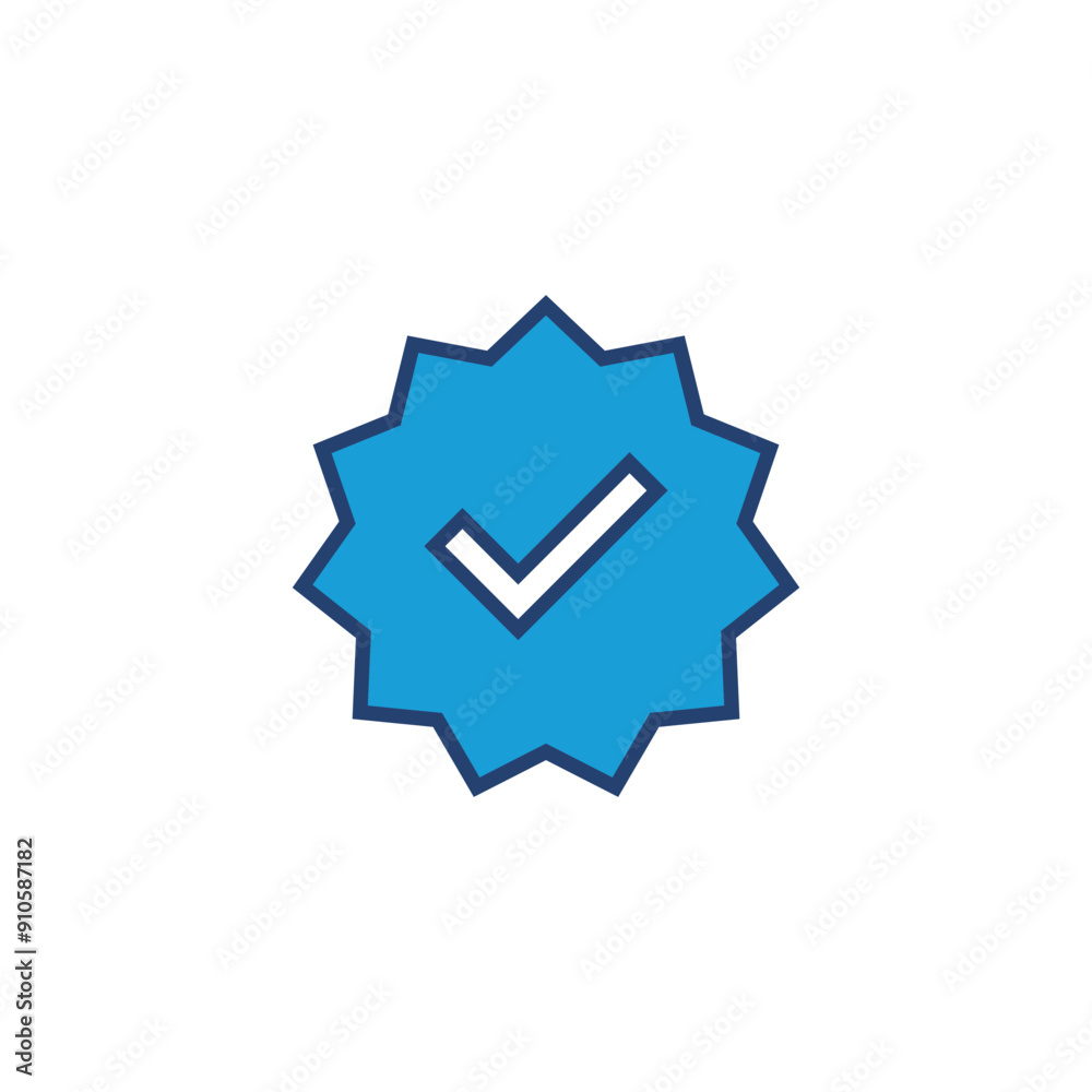 verified icon vector. verification check mark. approved icon