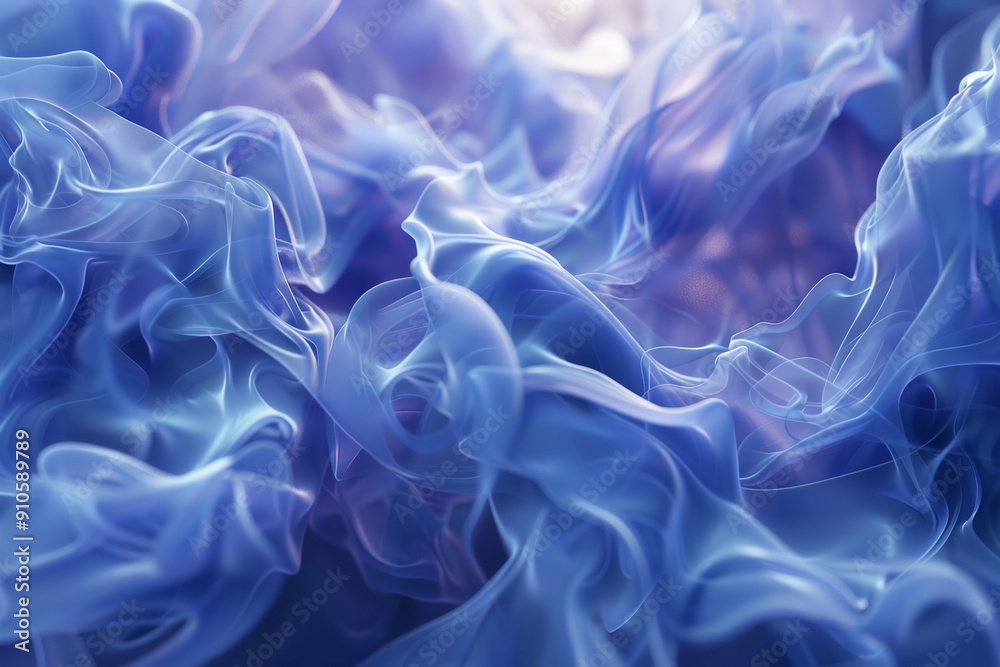 Obraz premium A blue flame with a purple background