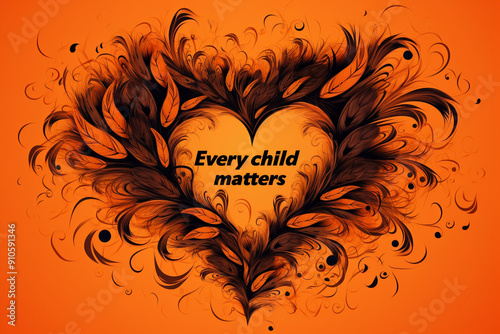 Every Child Matters. National Day of Truth and Reconciliation. Orange T-shirt Day. photo